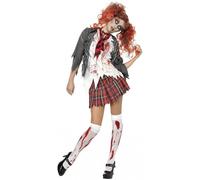 Alto Scuola Horror Ragazza Zombie Abito Suit Costume Adulto Piccolo