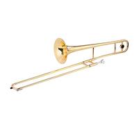 Alto Trombone Brass Gold Lacquer Bb Tone B flat Wind Instrument with Cupronickel Mouthpiece Cleaning Stick Case Maiju