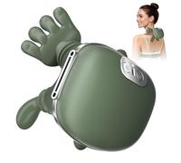 altoance Massaggiatore termico 4D per collo e spalle, massaggiatore portatile senza fili, allevia il dolore muscolare, simula il massaggio profondo dei tessuti della mano umana, regalo ideale, verde