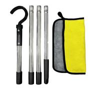 Altoparlante a induzione: gancio per piscina regolabile, rastrello per skimmer per piscina | Strumento di recupero di salvataggio telescopico, pulitore di sicurezza subacqueo, accessorio per la