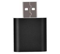 Altoparlante adattatore microfono USB stereo 7.1 canali 3D, scheda audio esterna USB 2.0 da 3,5 mm, adattatore audio USB per Win8/7/Vista/XP, per Mac OS 8.6, compatibile con USB1.1(Argento)