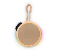 BIGBEN Party - Cassa Bluetooth rotonda con tracolla e effetti luminosi - 15W - Arancione Pastello