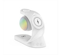 Altoparlante Bluetooth 5 in 1 Caricabatterie wireless magnetico 15W Ricarica rapida per orologio Auricolare per cellulare universale Bianco