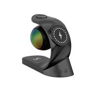 Altoparlante Bluetooth 5 in 1, caricabatterie wireless magnetico, ricarica rapida da 15 W per orologio, auricolare, cellulare universale, nero