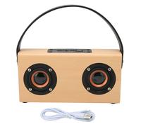 Altoparlante Bluetooth a forma di altoparlante dal design retrò in legno, portatile con stereo di qualità superiore e suono surround per uso