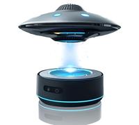 Altoparlante Bluetooth a levitazione magnetica, design UFO portatile con luci LED, suono stereo a 360°, ricarica wireless, gadget da scrivania unico e regalo tecnico per la casa