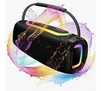 Altoparlante Bluetooth con Illuminazione Regolabile, Bluetooth 5.3 Music Box, batteria da 4000mAh ad alta capacità, fino a 20 ore di autonomia, IPX7 impermeabile, per all'aperto/spiaggia, ricarica