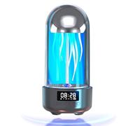 Altoparlante Bluetooth con lampada LED, orologio, sistema audio HI-FI - Altoparlante decorativo con movimento medusa per audio desktop