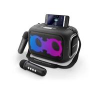 Energy Sistem Altavoz Karaoke - Bluetooth 5.4 - True Wireless - 60W - IPX4 - 8h Autonomia - Luces LED - 2 Microfonos Inalambricos - Reproductor MP3 - Color Negro