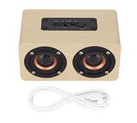 Altoparlante Bluetooth in legno - Retro Wireless Subwoofer, Aux Stereo Sound per casa e tablet (grano di legno marrone) (Bamboo and Wood Grain Color)