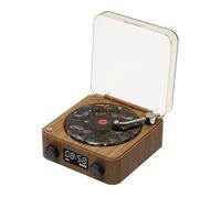 Altoparlante Bluetooth in vinile Wave con luci ambientali regolabili, lettore musicale con 4 modalità, lettore vintage con tempo, altoparlante Bluetooth vintage in vinile, suono surround a 360°, 1