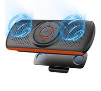 Altoparlante Bluetooth per auto per cellulari, altoparlante musicale wireless con clip per aletta parasole, chiamate in vivavoce, Siri e Goo