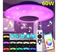 Altoparlante Bluetooth, plafoniera a LED, atmosfera bianca e multicolore, ideale per la cameretta dei bambini, impermeabile IP44, con contro