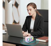 Altoparlante Bluetooth portatile, compatibile con iOS/Android, design cyberpunk trasparente, senza fili e scintillante, un regalo fantastico