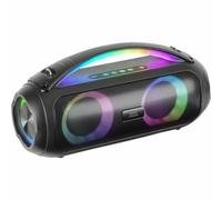MARSGAMING MS-PULSE, Altoparlante Bluetooth Portatile 50W RMS, Illuminazione RGB, 2 Driver Attivi 93mm + 2 Driver Passivi Ultra-Bass, Vivavoce, USB / MicroSD / AUX / FM, Maniglia e Tracolla, Nero