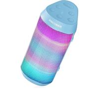 Altoparlante Bluetooth portatile wireless con luci LED fredde, 15 W HD suono forte, piccolo altoparlante, impermeabile IPX4, BT5.3, TWS Surround Stereo Pairing, per feste in casa all'aperto, gadget