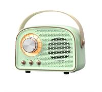 Altoparlante Bluetooth retrò - Altoparlante wireless vintage con suono ricco, audio Bluetooth 5.0 portatile per casa, ufficio e uso esterno, design classico incontra la tecnologia moderna (verde)