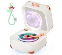 Altoparlante Bluetooth retrò con luci【2025 Brit Design Award - Un pezzo d'arte estetica vintage】【Diaframma in titanio da 52 mm per audio Hi-Fi】Design vintage con manopola manuale e effetti di