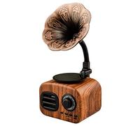 Altoparlante Bluetooth Retrò, Fonografo Jukebox Radio Vintage, Stereo Wireless Portatile Con Bluetooth 4.1, Mini HD Surround Sound, Marrone