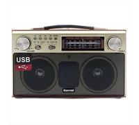 Altoparlante Bluetooth retrò in legno, radio FM portatile multibanda