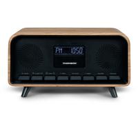 Altoparlante Bluetooth retrò Thomson RT850BT - Radiosveglia - Potenza musicale 30 W - Legno/Nero