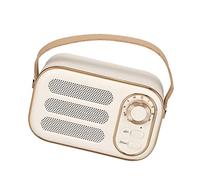 Altoparlante Bluetooth Stereo HiFi Sound Altoparlante Wireless Portatile Vintage per Viaggi a Casa, Bluetooth retrò, Wireless Vintage [Viaggio a Casa] (WHITE)