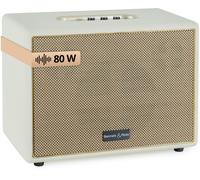 Altoparlante Bluetooth Vintage Cassa Wireless Speaker Grande USB AUX MP3 Blanco