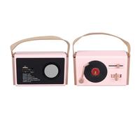 Altoparlante Bluetooth Vintage Retrò Cherry Pink Portatile, 1200mAh, Supporta USB & Scheda Micro SD