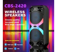Altoparlante Bluetooth wireless portatile per esterni con luci multicolore, supporto per la riproduzione da scheda TF/AUX/USB, ideale per attività all'aperto e un ottimo regalo per il ritorno a scuola