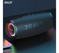 Altoparlante Bluetooth ZEALOT-S56 Altoparlante Bluetooth con potenza di uscita da 40 W con prestazioni dei bassi eccellenti IPX6 Impermeabile da campeggio all'aperto Black