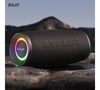 Altoparlante Bluetooth ZEALOT-S56 Altoparlante Bluetooth con potenza di uscita da 40 W con prestazioni dei bassi eccellenti IPX6 Impermeabile da campeggio all'aperto Black