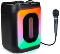 Altoparlante BT luminoso 30 W + microfono cablato nero