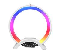 Altoparlante caricabatterie wireless - Luce sveglia, Lampada da comodino Luce d'atmosfera | Lampada da comodino a LED per atmosfera con caricabatterie per altoparlante wireless 4 in 1 con sveglia, lu