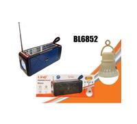 ALTOPARLANTE CASSA SPEAKER BLUETOOTH PANNELLO SOLARE TORCIA + LAMPADINA LED BL68