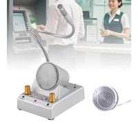 Altoparlante Citofono da Finestra, Microfono Interfono da Banco Bidirezionale, Tubo Metallico Ruotabile a 360°, Soppressione Del Rumore e Voce Chiara per Banca, Ospedale, Stazione