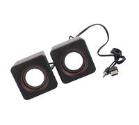 Altoparlante Compatto con Jack Stereo USB da 3,5 Mm Mini Cube, Mini Carino, Collegamento Alla Porta USB, per la Cameretta dei Bambini (Binaurale)