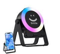 Altoparlante di piccole dimensioni, altoparlante compatto con supporto e illuminazione | Apparecchi elettronici di rilevamento intelligente per dormitorio, compagno di viaggio, ascolto in bagno e