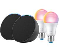 ALTOPARLANTE INTELLIGENTE AMAZON Echo Pop - Wi-Fi dual band - Compatibile con Alexa e app, Bianco, Multicolore, Nero