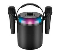 Ledwood Altoparlante Karaoke Nouvo – Bluetooth 5.1 120W, 2 microfoni wireless, LED RGB