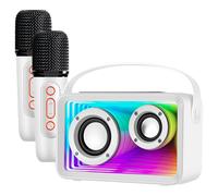 Altoparlante Karaoke Bluetooth per Bambini con 2 Microfoni e Luci LED RGB