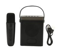 Altoparlante karaoke con illuminazione RGB e suono surround, set microfono wireless con effetti di modifica della voce e lunga durata della batteria,