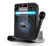 Altoparlante karaoke PARTY 400 W batteria Koolstar con 2 microfoni - BROZY08 a LED + applicazione smartphone USB/Bluetooth/radio FM