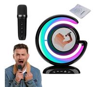 Altoparlante Karaoke Portatile - di Microfono a LED, Configurazione Audio | Scatola musicale a doppio senza fili con controllo 'eco di Basso, mixer vocale dinamico po