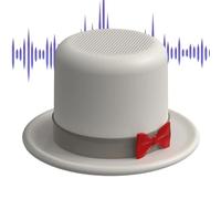 Altoparlante - Macchina del Suono a Forma di Cappello a Cilindro - Casse Esterne Magnetiche Con Supporto Per Telefono - Per Auto Picnic Festa Viaggio Spiaggia Fitness Allenamento Casa Stanza Studio