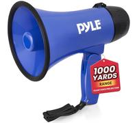 Altoparlante megafono Portatile, Sirena Bullhorn, Compatto e Alimentato a Batteria, con Potenza da 20 Watt, Microfono, 2 modalità, Suono PA e Manico Pieghevole, per Cheerleader e Polizia