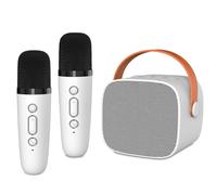 Altoparlante PcCom Essential con due microfoni bianco