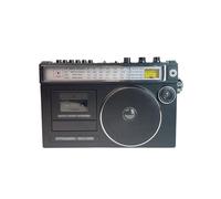 Altoparlante per Cassette Retrò,Classico Stereo Portatile a Cassetta in Stile Retrò Anni '80,Funzione di Trascrizione,per Connettere Dispositivi Intelligenti,per la Casa,la Danza di Piazza(Color:Nero)