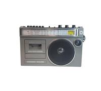 Altoparlante per Cassette Retrò,Classico Stereo Portatile a Cassetta in Stile Retrò Anni '80,Funzione di Trascrizione,per Connettere Dispositivi Intelligenti,per la Casa,la Danza di Pi(Color:Grigio)