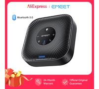 Altoparlante per Conferenze Wireless EMEET 360 ° Microfono per Conferenze Vocali con 4 Microfoni con Cancellazione del Rumore, Vivavoce Bluetooth per Ufficio