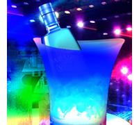 Altoparlante per Secchiello per il Ghiaccio da 5 Litri per Vino, Altoparlante Impermeabile, Secchiello per il Ghiaccio a LED Luminoso Pieghevole con Altoparlante Bluetooth, Vino,
